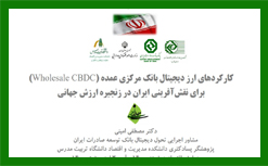 کارکردهای ارز دیجیتال بانک مرکزی عمده(CBDC Wholesale ) برای نقش آفرینی ایران در زنجیره ارزش جهانی